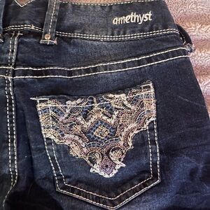 Amethyst shorts Dark Blue Cropped Denim :33